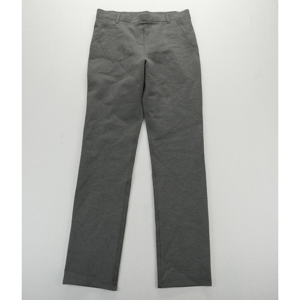 Quince Ultra-Stretch Ponte Straight Leg Pants Charcoal Gray Size M Professional